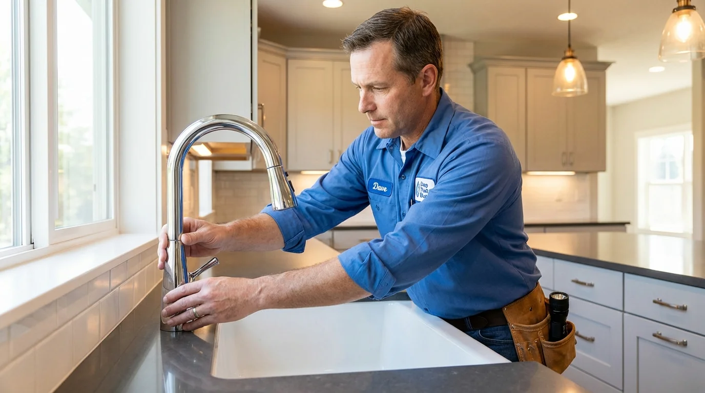 Kitchen faucet installation by Johns Plumbing LLC in Ephraim